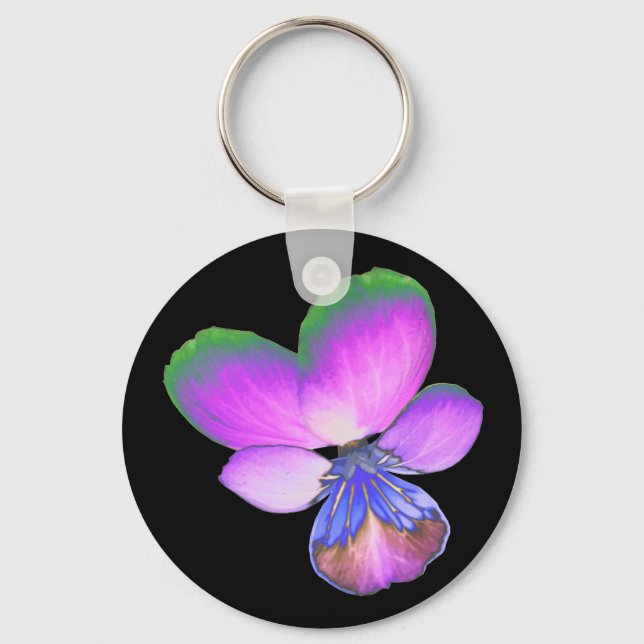 Söt Pansy Keychain Nyckelring (Framsida)