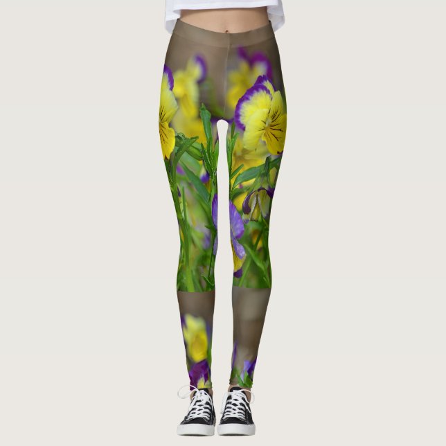 Söt Pansy Leggings (Framsida)