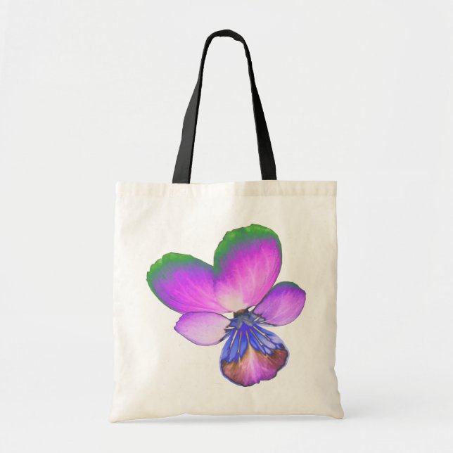 Söt Pansy Tote Bag Tygkasse (Framsidan)