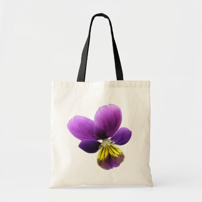 Söt Pansy Tote Bag Tygkasse (Framsidan)