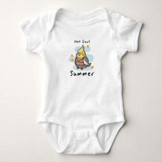 Söt papegoja sommar baby fågel tecknad design t shirt