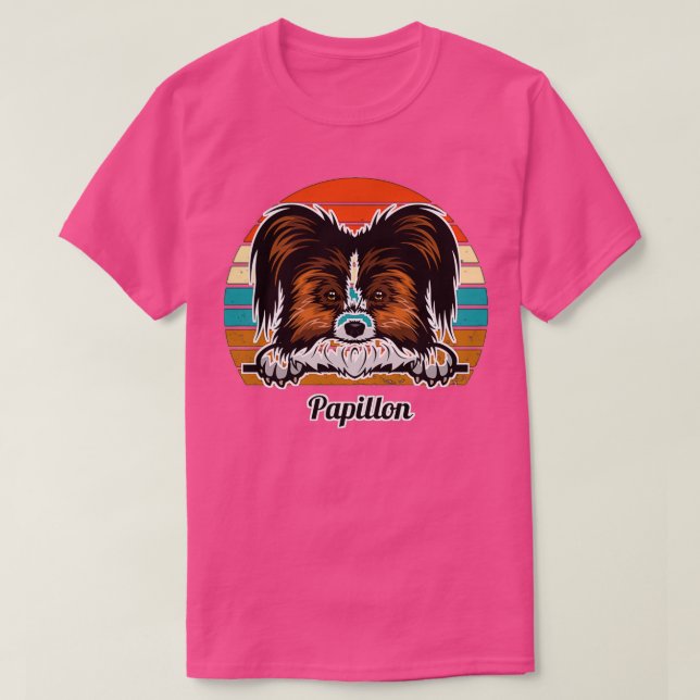 Söt papillon hund t shirt (Design framsida)