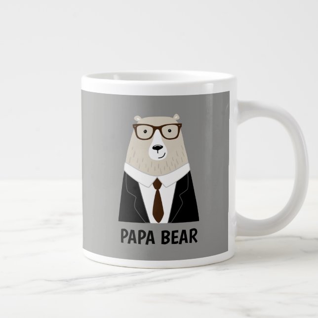 Söt Pappa Björn Fars Dag Present Specialmugg Jumbo Mugg (Höger)