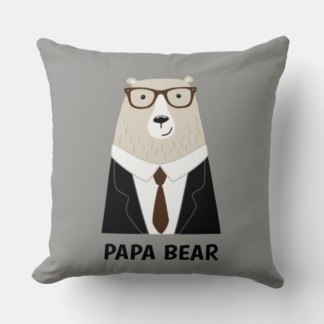 Söt Pappa Björn Fars Dag Present Specialmugg Kudde (Framsida)