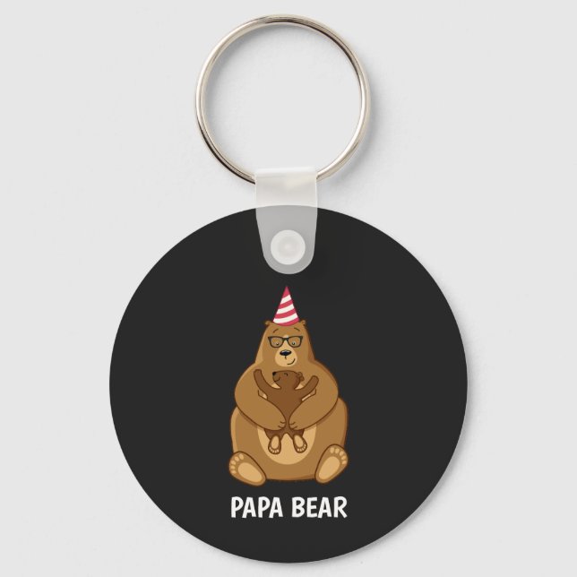 Söt Pappa Björn Fars Dag Present Specialmugg Nyckelring (Framsida)