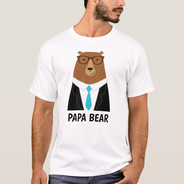 Söt Pappa Björn Fars Dag Present Specialmugg T Shirt (Framsida)