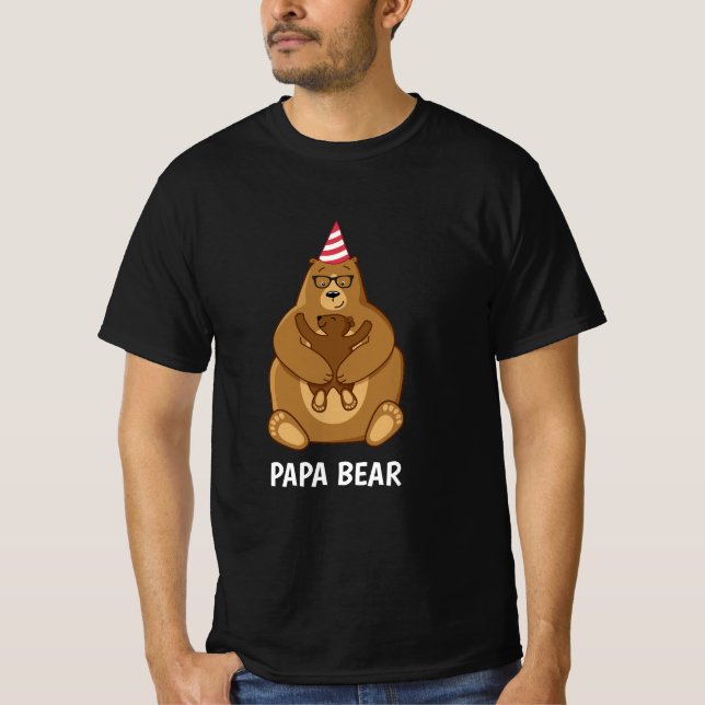 Söt Pappa Björn Fars Dag Present Specialmugg T Shirt (Framsida)