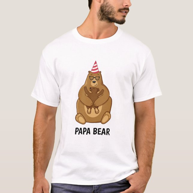 Söt Pappa Björn Fars Dag Present Specialmugg T Shirt (Framsida)