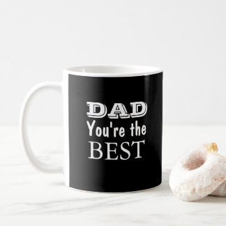 Söt Pappa Fars dag Svart och Vitt Enkelt Kaffemugg
