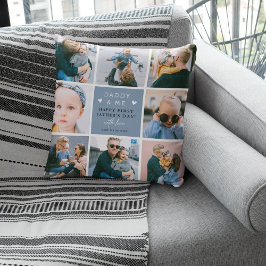 Söt 'Pappa & Jag' fotokollage 1:a Fars dag Kudde