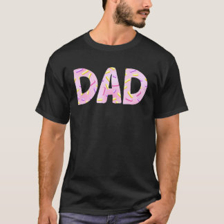 Söt Pappa Munk Donut Strössel Trendig Far Pappa T Shirt