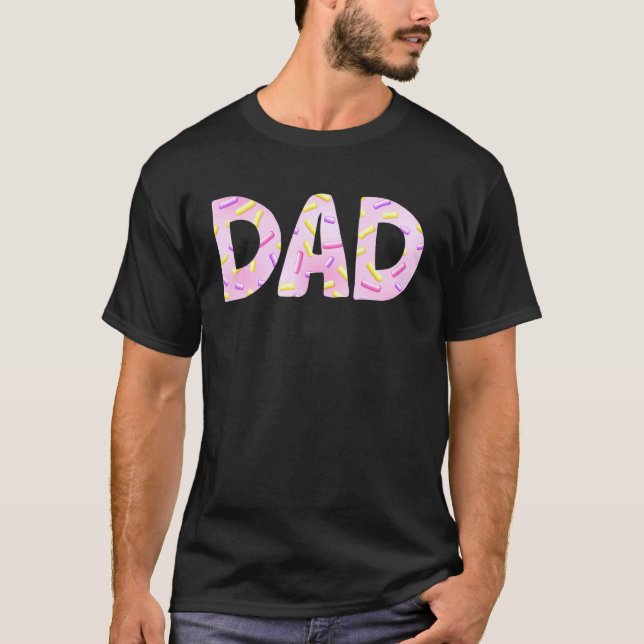 Söt Pappa Munk Munk Strössel Trendig Far Pappa T Shirt (Framsida)