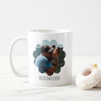 Söt pappa någonsin fadersdagsfoto kaffemugg