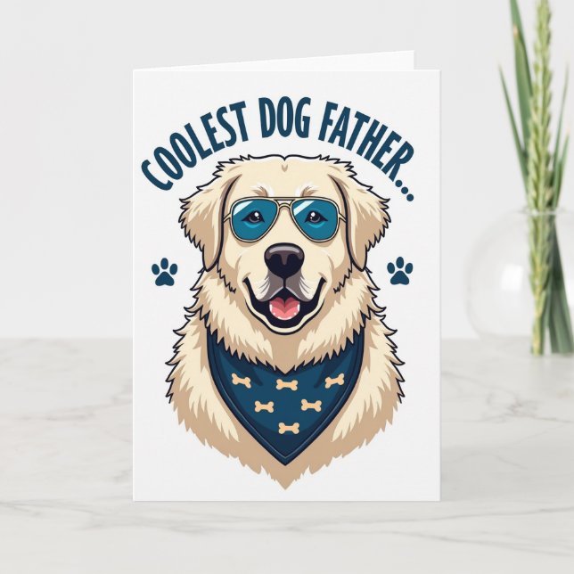Söt Pappa till Hund Smile-kort Kort (Framsida)