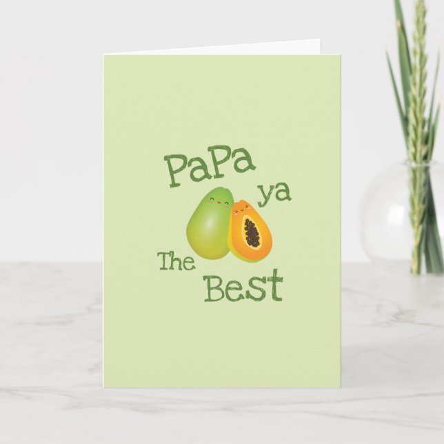 Söt Pappa Ya Den Bästa Roliga Fruktpunsch För Papp Kort (Framsida)