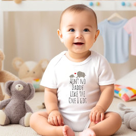 Söt pappas elefantbaby-overall t shirt