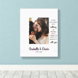 Söt par anpassad foto canvastryck