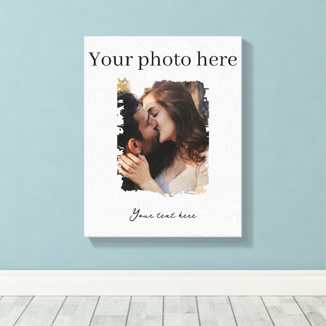 Söt par anpassad foto canvastryck (Insitu (trägolv))