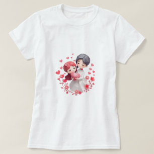 Söt par glad valentins dagspresent t shirt