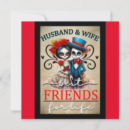 Söt par socker skalle julkort