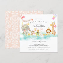 Söt parad baby shower inbjudan