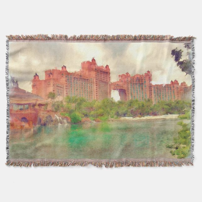 Söt Paradise Island Throw Blanket Filt (Framsidan)