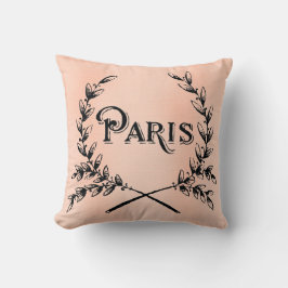 Söt Paris Fransk Antique Art Pillow Kudde