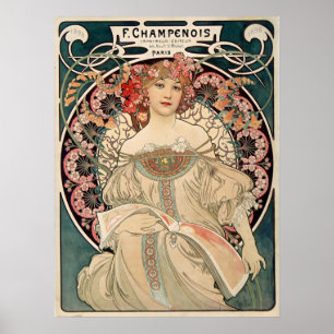 Söt Paris Girl Ad Poster