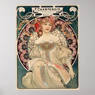 Söt Paris Girl Ad Poster