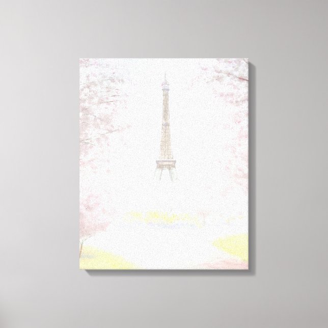 Söt Paris i pastellform Canvastryck (Framsida)