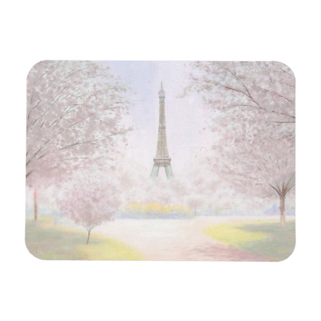 Söt Paris i pastellform Magnet (Horisontell)