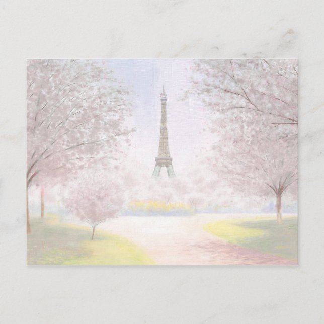Söt Paris i pastellform Vykort (Framsida)