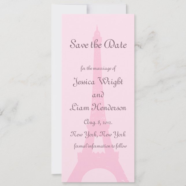 Söt Paris Spara datum Datumet (Framsida)