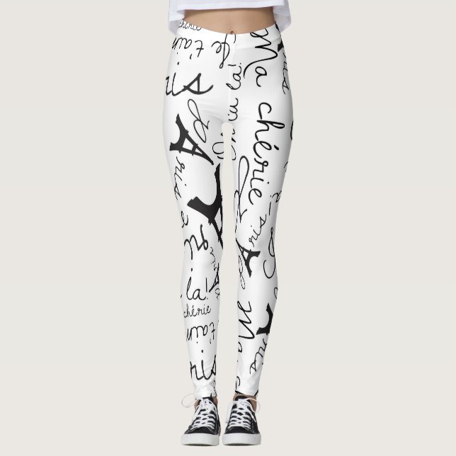 Söt Parisian Leggings (Framsida)