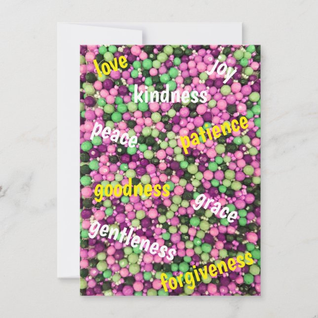 Söt Pärlor och virtuellt platta hälsningskort (Framsida)