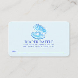 Söt pärlpojke Baby Shower blöja-lottTicket Tilläggskort