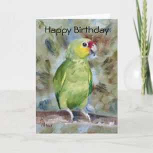 Söt Parrot Birthday Card Kort