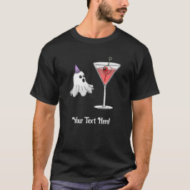 Söt Party Ghost & Creepy Halloween Cocktail T Shirt