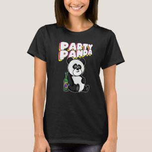 Söt Partypanda Berusad Firande Festival T Shirt