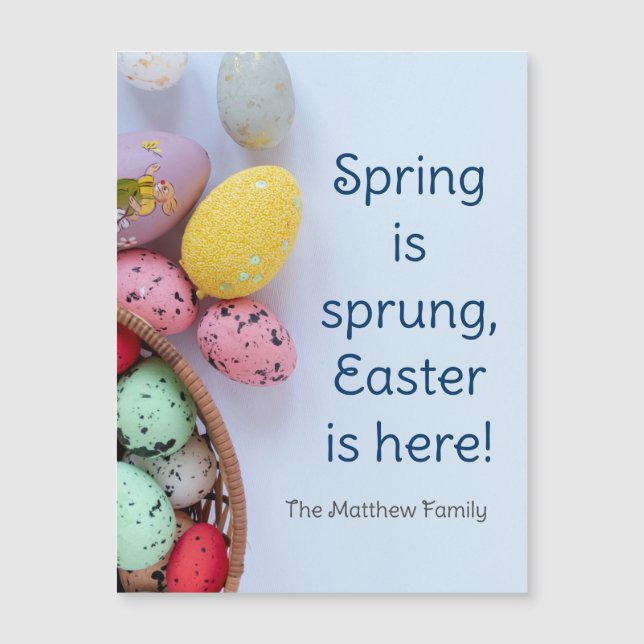 Söt, Påsk är här, Glad påsk familj (Framsida)