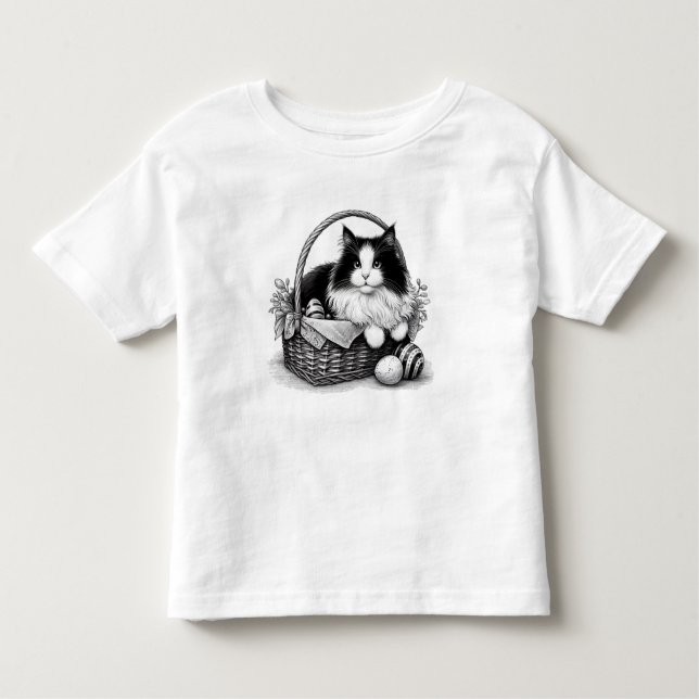 Söt Påsk Kattunge T Shirt (Framsida)