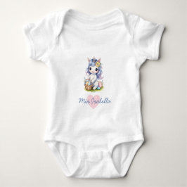 Söt påsk / vår enhörning baby body t shirt
