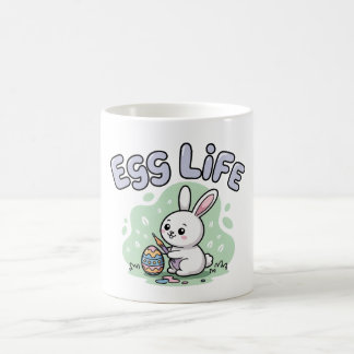 Söt påskägglevnad Kanin Konstverk Kaffemugg