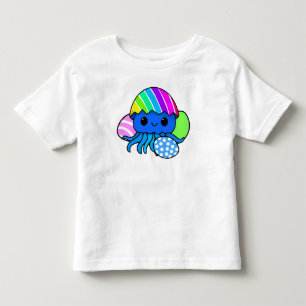 Söt påskbläckfisk skjorta för barn med färgglada ä t shirt