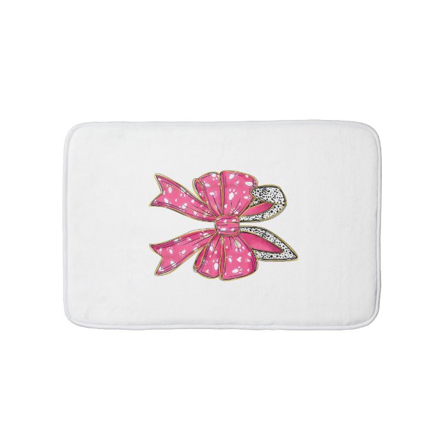 Söt påskdag Coquette Bow Bunny Rabbit Dam G Badrumsmatta (Framsidan)