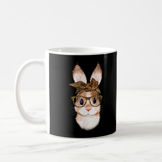 Söt påskhar mamma påsk leopard år av R Kaffemugg (Vänster)