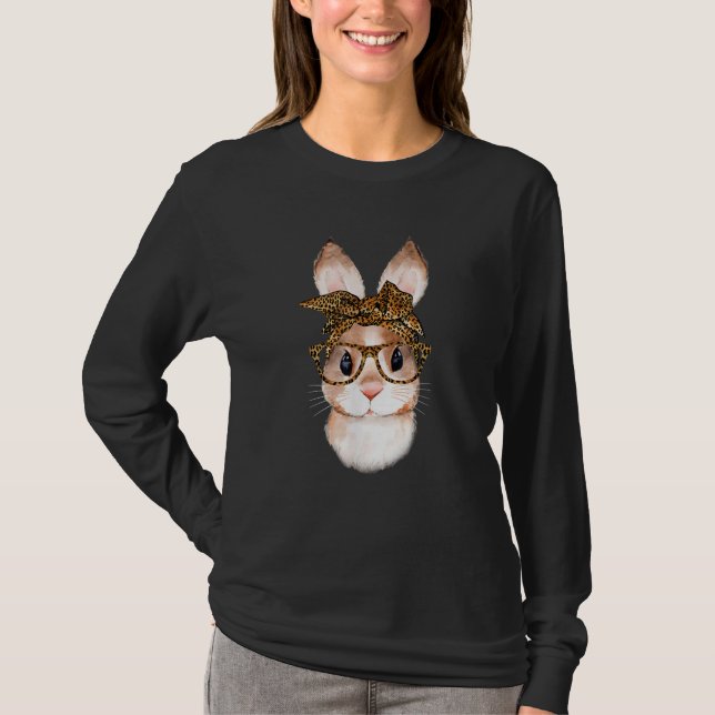 Söt påskhar mamma påsk leopard år av R T Shirt (Framsida)