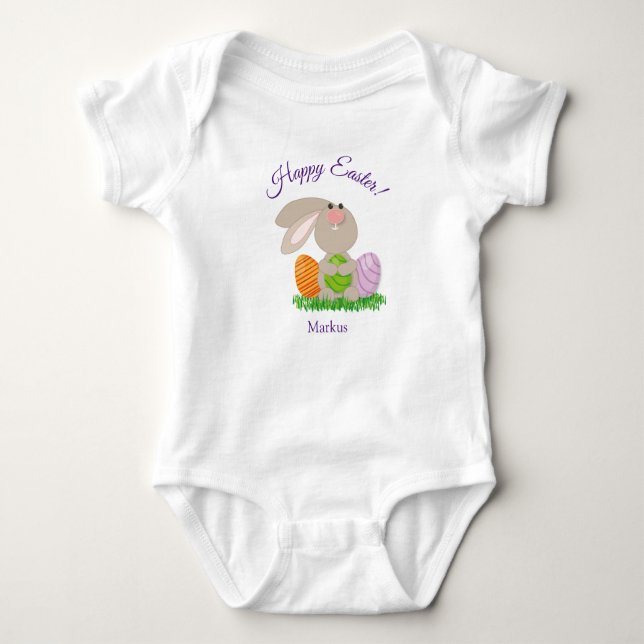 Söt påskharbaby bodysuit present t shirt (Framsida)