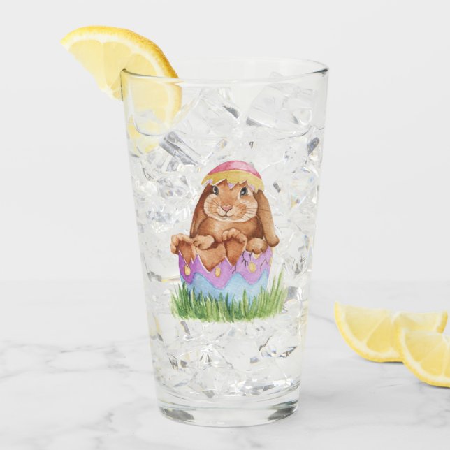 söt Påskhare Helgdag Glaskopp (Framsida Ice)