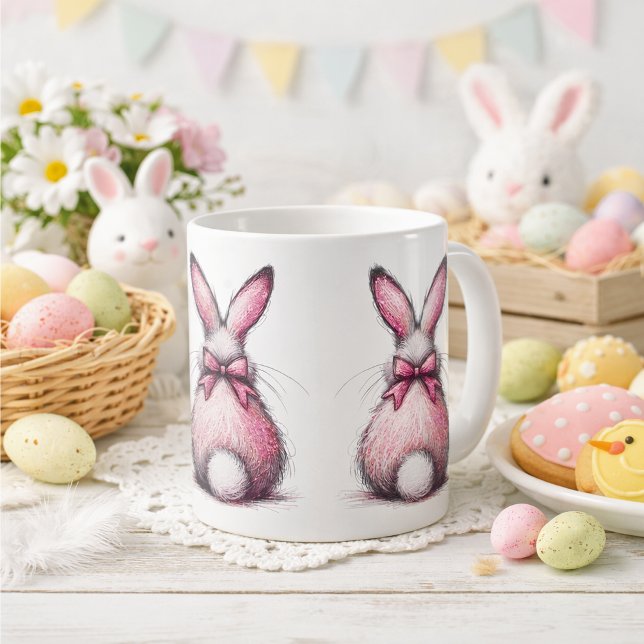 Söt påskhare kaffemugg (Skapare uppladdad)